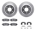 Dynamic Friction Co 7212-48134, Rotors-Drilled and Slotted-Silver w/ Heavy Duty Brake Pads incl. Hardware, Zinc Coated 7212-48134